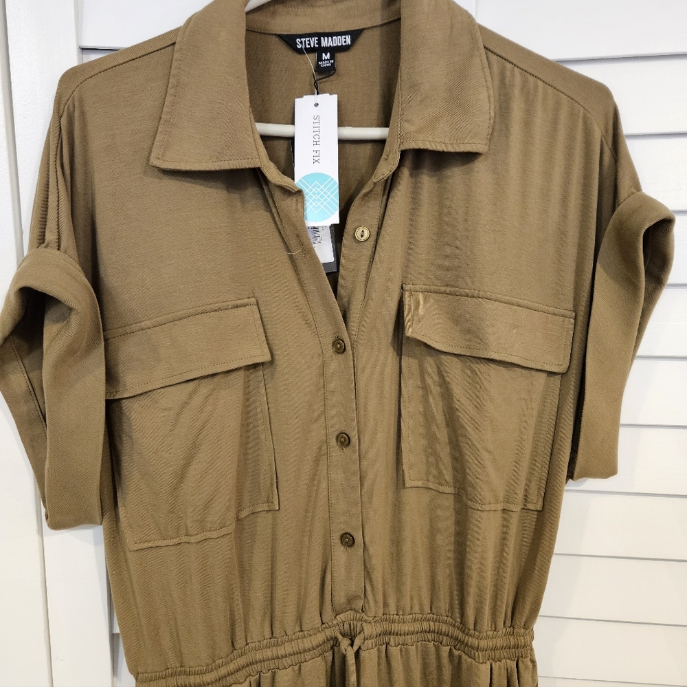 Steve Madden Brown Short Sleeve Dress